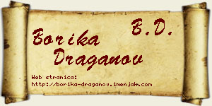Borika Draganov vizit kartica